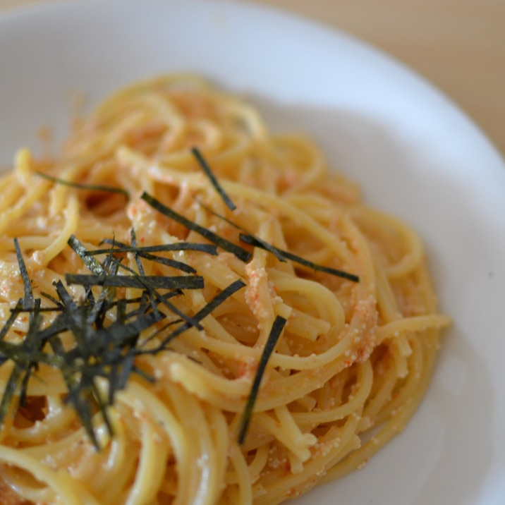 明太子と生クリームだけ♪明太子クリームパスタ